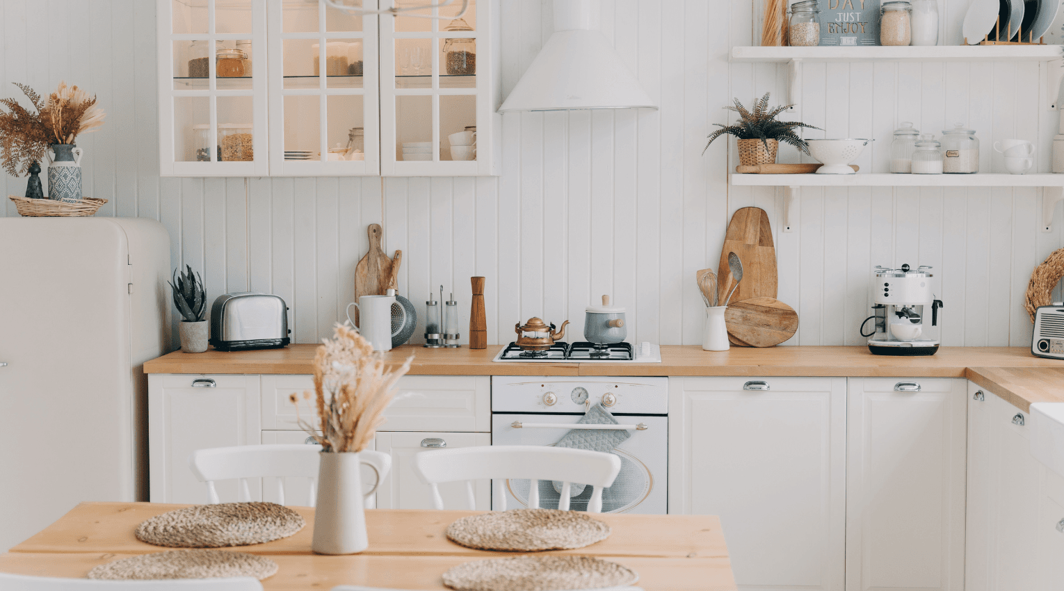 bright, airy kitchen